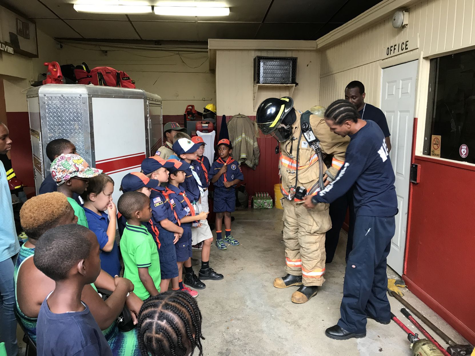 St. Thomas Cub Scouts tour fire station